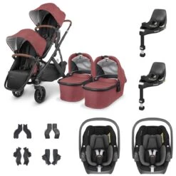 UPPAbaby VISTA V2 Twin Maxi-Cosi Pebble 360 Travel System - Lucy