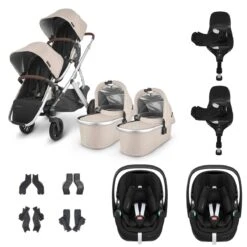 UPPAbaby VISTA V2 Twin Maxi-Cosi Pebble 360 PRO Travel System - Declan