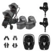UPPAbaby VISTA V2 Twin Maxi-Cosi Pebble 360 PRO Travel System - Greyson