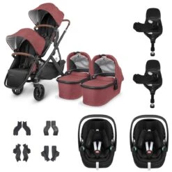 UPPAbaby VISTA V2 Twin Maxi-Cosi Pebble 360 PRO Travel System - Lucy