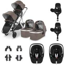 UPPAbaby VISTA V2 Twin Maxi-Cosi Pebble 360 PRO Travel System - Theo