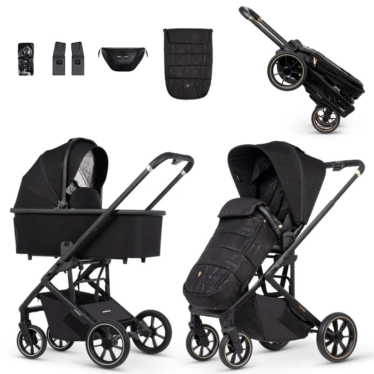 Venicci Empire 2-in-1 Pushchair Bundle - Ultra Black 3 Venicci Empire 2-in-1 Pushchair Bundle - Ultra Black