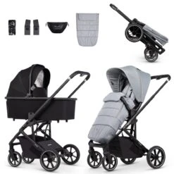 Venicci Empire 2-in-1 Pushchair Bundle - Urban Grey