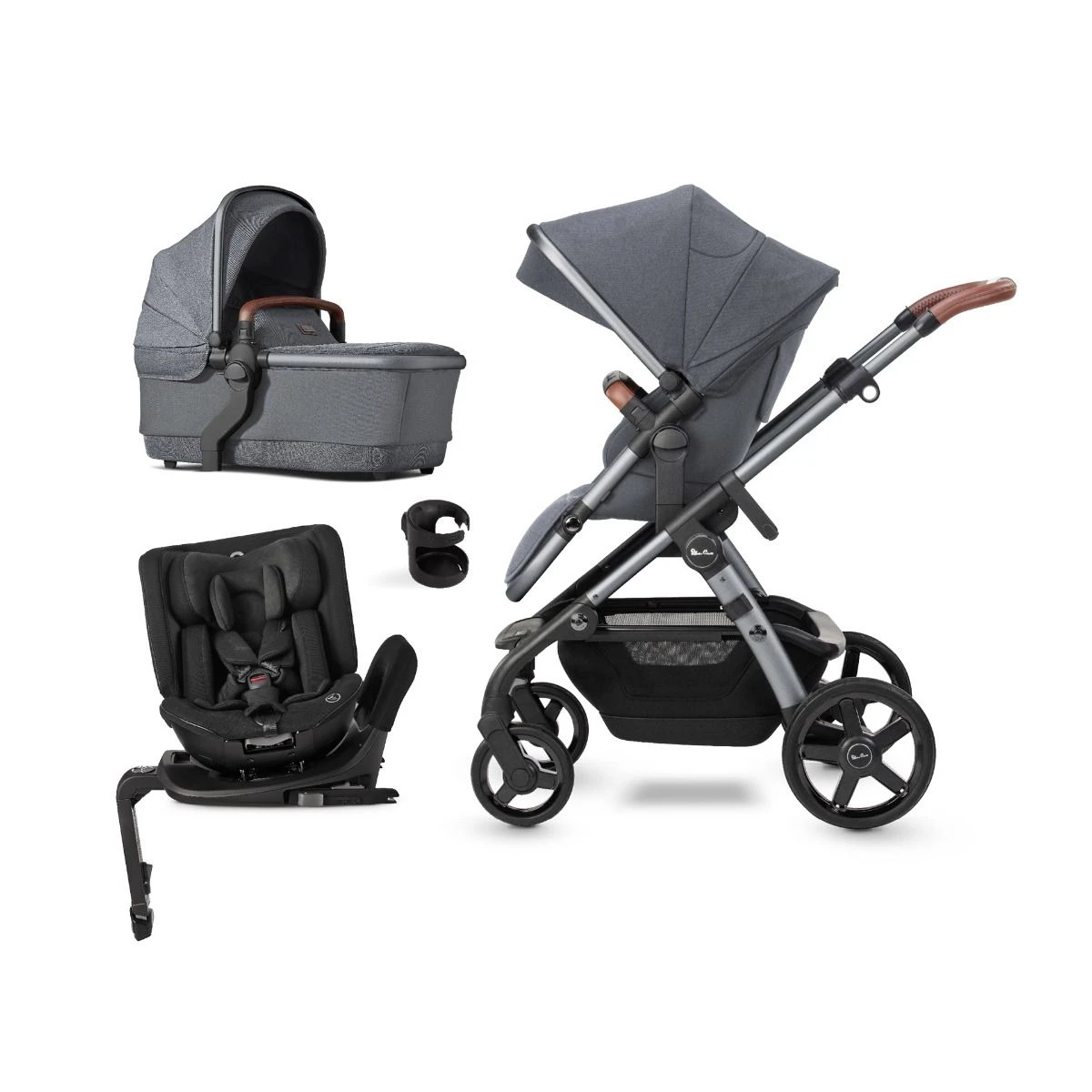 Silver Cross Wave Pram & Pushchair + Motion All Size - Lunar 3 Silver Cross Wave Pram & Pushchair + Motion All Size - Lunar