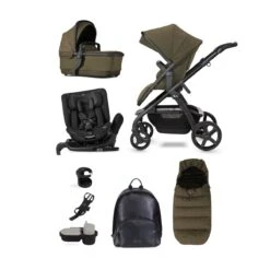 Silver Cross Wave Pram & Pushchair + Ultimate Pack + Motion All Size - Cedar