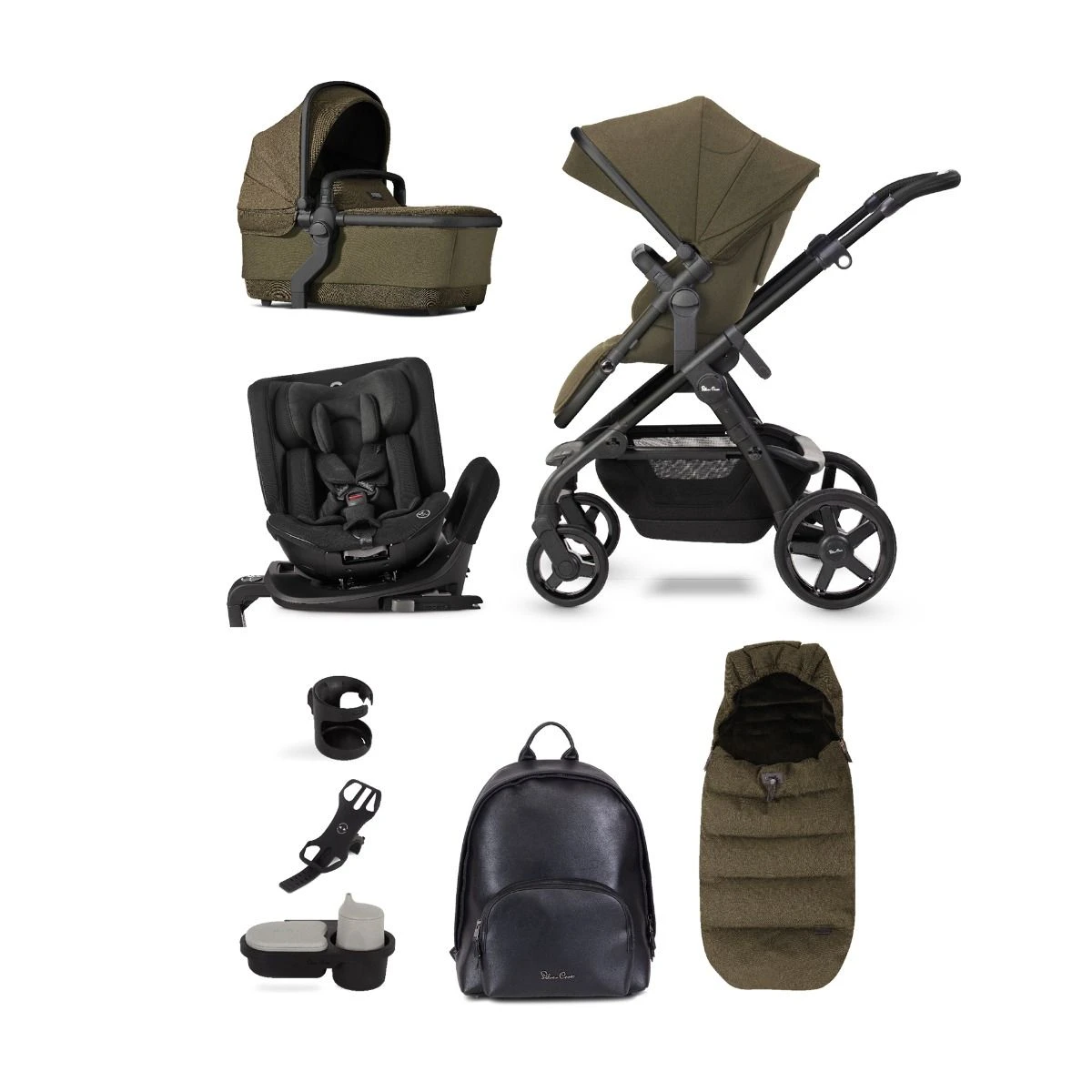 Silver Cross Wave Pram & Pushchair + Ultimate Pack + Motion All Size - Cedar 3 Silver Cross Wave Pram & Pushchair + Ultimate Pack + Motion All Size - Cedar