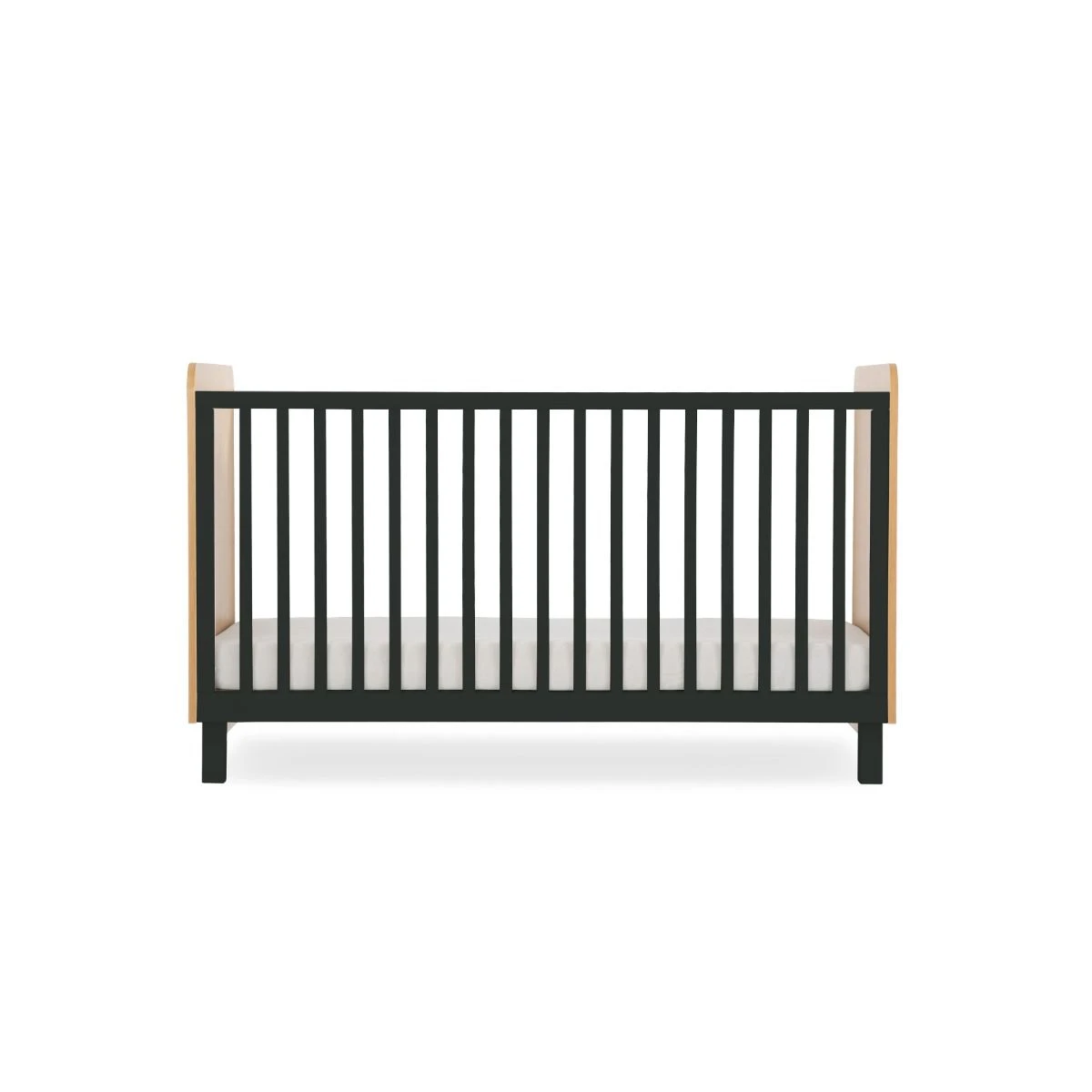 CuddleCo Rafi Cot Bed - Oak And Black 5 CuddleCo Rafi Cot Bed - Oak And Black - Image 3